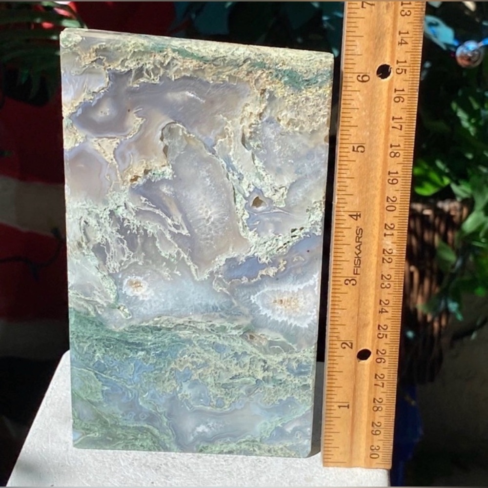 Natural Druzy Moss Agate Slab - Picture 11 of 11